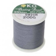 KO Beading thread Dark grey 20